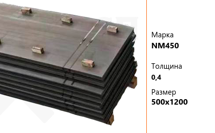 Лист износостойкий 2х1500х6000 мм NM450