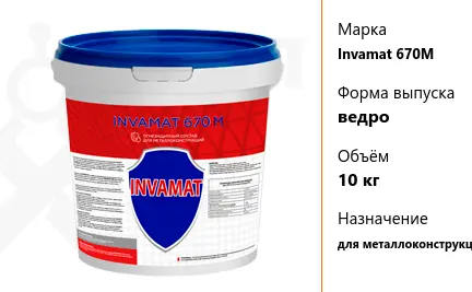 Огнезащитный состав Invamat 670M ведро 10 кг для металлоконструкций
